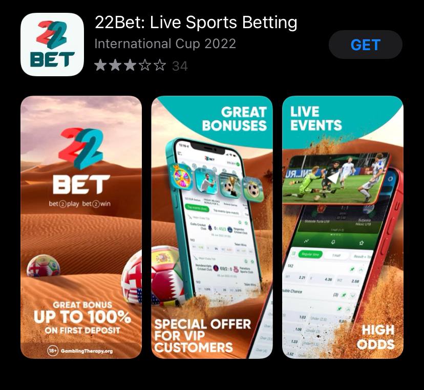 22bet betting app
